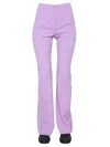 Patou High-waisted Wool Flared Leg Trousers In Lilac