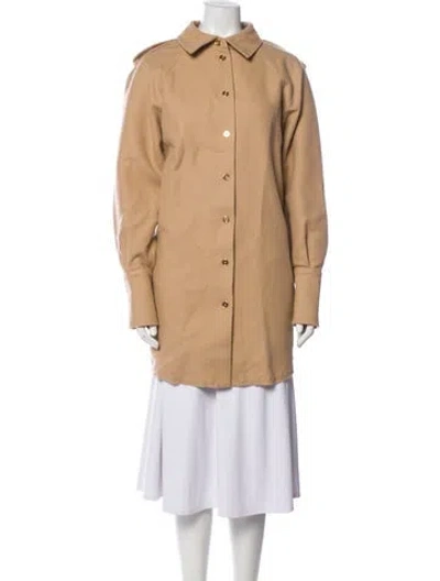 Pre-owned Patou Virgin Wool Peacoat In Neutral