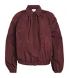 Patou Bubble-sleeve Collared Blouse In Burgundy