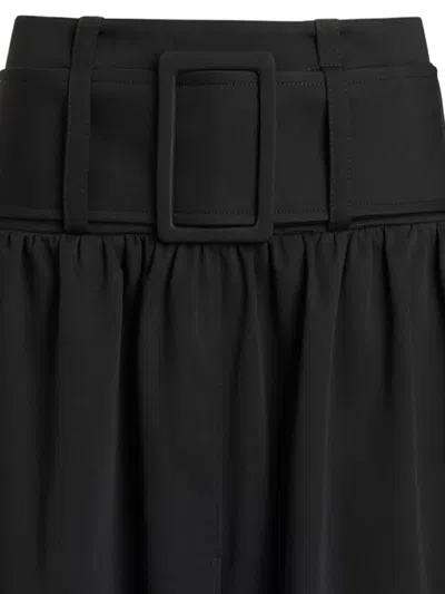 Patou Volume Midi Skirt In Black
