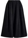 Patou Mid Length Volume Pleated Skirt In Black