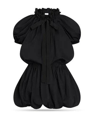 Patou Volume Mini Jersey Dress In Black