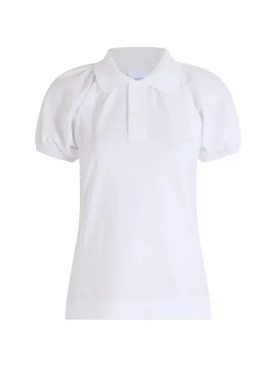 Patou Volume-sleeve Polo Shirt In Animal Print