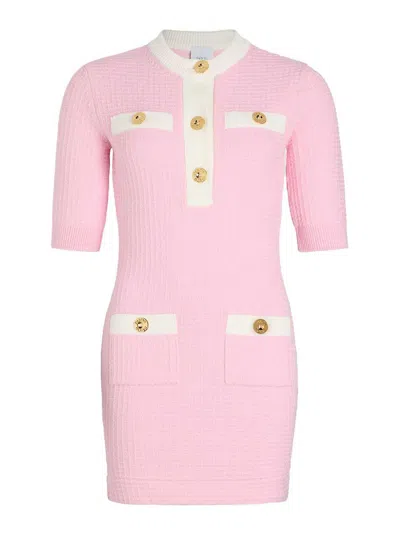 PATOU WAFFLE-KNIT COTTON MINI DRESS