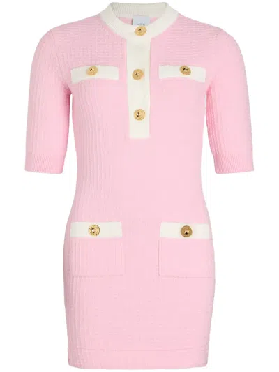 PATOU WAFFLE-KNIT COTTON MINI DRESS