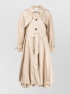 PATOU WAIST BELTED FLARED MID-LENGTH TIE COTTON BLEND COATS