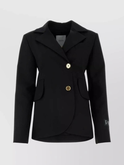 Patou Black Stretch Wool Blazer