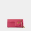 Patou Jp Chain-link Leather Clutch Bag In Pink