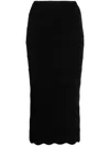 Patou Wave Milano Midi Skirt In Schwarz
