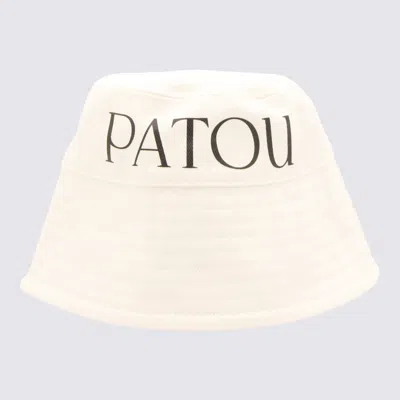 PATOU WHITE AND BLACK COTTON BUCKET HAT