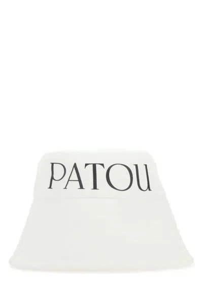 PATOU PATOU WHITE CANVAS HAT