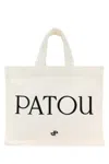 Patou Borsa Shopping In Cotone Bianco Donna