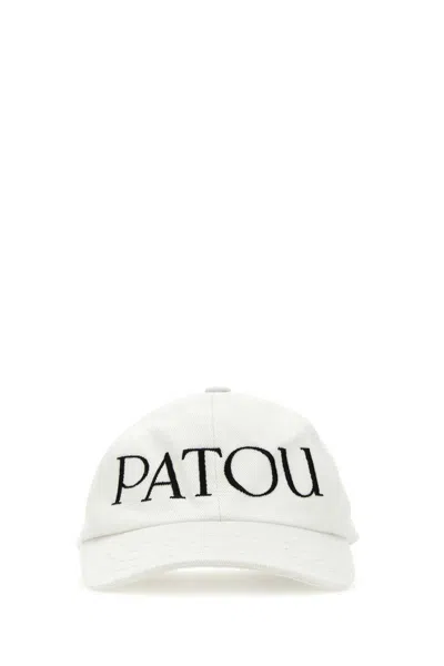 PATOU PATOU WHITE COTTON BASEBALL CAP