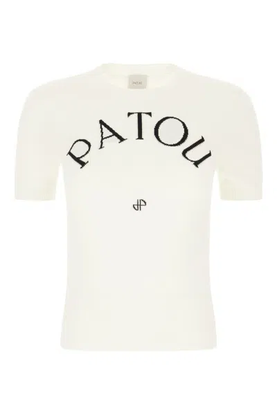 Patou White Cotton Blend Sweater