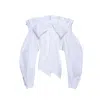 Patou Short Top With Balloon Sleeves