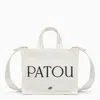 Patou Women Beige Large Cotton Canvas Tote Bag, Onesize Luxury Totes For Women Darveys