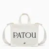 Patou White Cotton Handbag With Logo