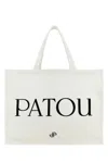 Patou White Cotton Shopping Bag