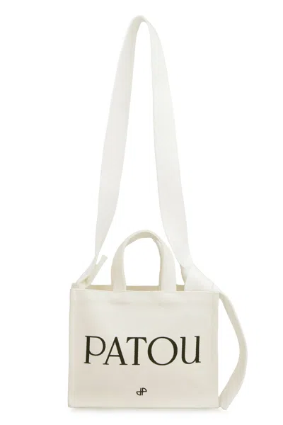 Patou White Cotton Shopping Bag