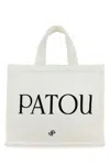 Patou -inspired Cotton Mini Bag With Decorative Trim In White