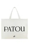 Patou -inspired Cotton Mini Bag With Decorative Trim In White