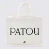 Patou Borsa Shopping In Cotone Bianco Donna In White