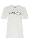 PATOU WHITE COTTON T-SHIRT
