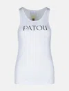 PATOU WHITE COTTON TANK TOP