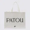 PATOU PATOU WHITE COTTON TOTE BAG