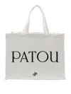 Patou White Cotton Tote Bag In White