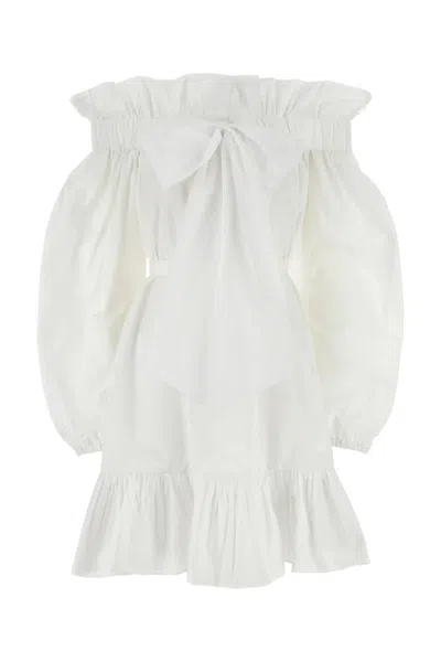 Patou White Faille Mini Dress