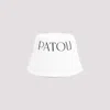 Patou White Logo Print Bucket Hat In White