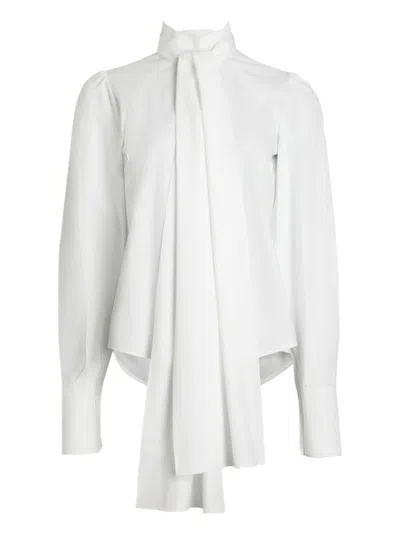 PATOU PATOU WHITE ORGANIC COTTON BOW SHIRT