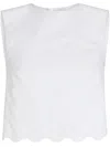 Patou Crop Top In Organic Cotton Poplin In White