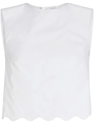 PATOU WHITE POPLIN CROP TOP