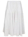 Patou White Recycled Polyester Skirt In White