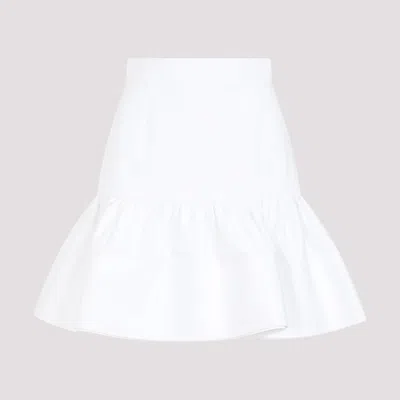 Patou Ruffle Mini Skirt In White | ModeSens