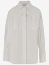 Patou Cotton Shirt With Maxi Pockets In White