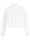 Patou Poplin Shirt With Scalloped Hem In White