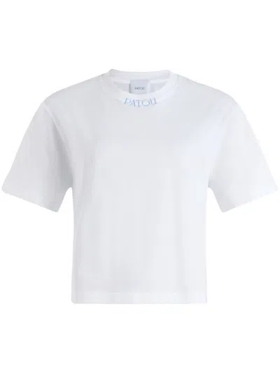 Patou White Short-sleeve T-shirt With Logo