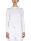 Patou White Solid Crew Neck Sweater In White