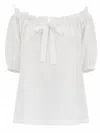 Patou Drawstring Organic Cotton T-shirt In White