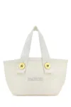 Patou White Canvas Trapeze Handbag