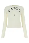 PATOU WHITE WOOL BLEND SWEATER