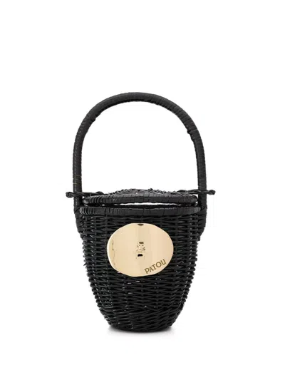 PATOU PATOU WICKER BUCKET BAG