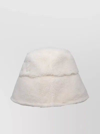 Patou Wide Brim Cotton Blend Hat In White