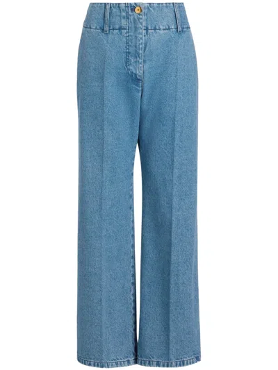 Patou Jeans Mit Weitem Bein In Blau