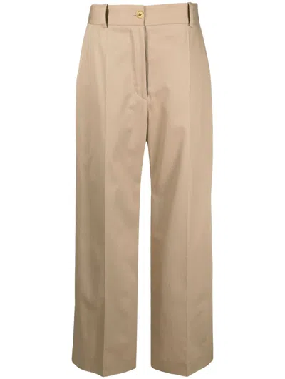 Patou Wide-leg Tailored Trousers In Neutrals