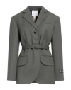 Patou Woman Blazer Military Green Size 4 Virgin Wool, Elastane In Green
