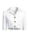 Patou Woman Blazer White Size 6 Cotton In White